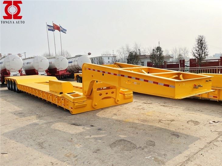 Gooseneck detachable Lowbed ٹریلر